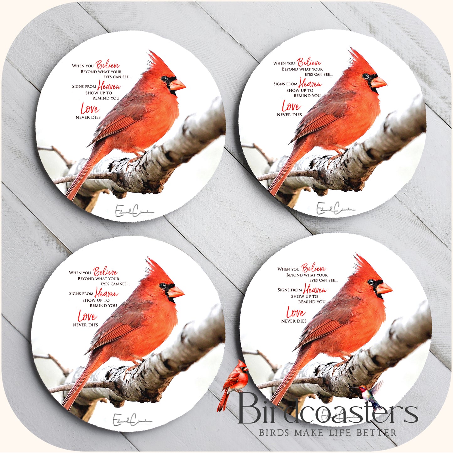 Cardinal with Poem - When You Believe