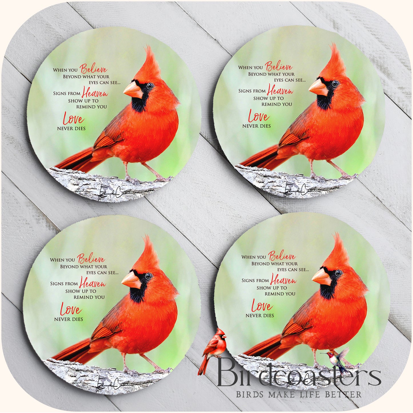 Cardinal with Poem - When You Believe