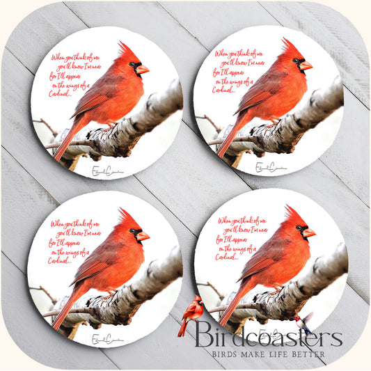 Cardinal with Poem - Wings of a Cardinal