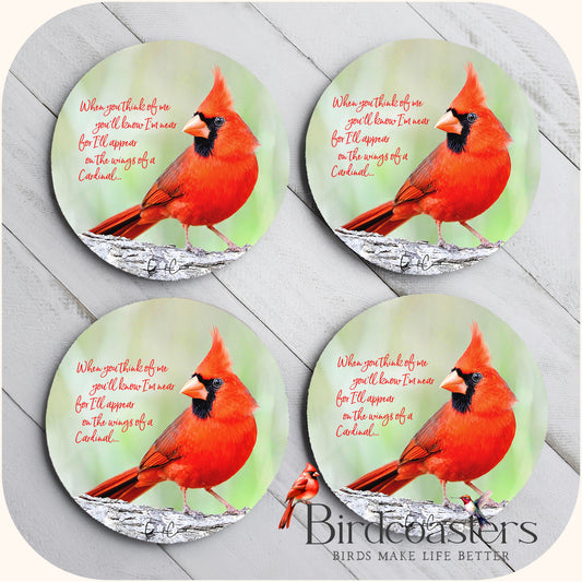 Cardinal with Poem - Wings of a Cardinal