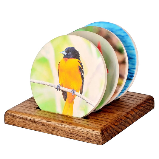 Handmade solid wood coaster stand