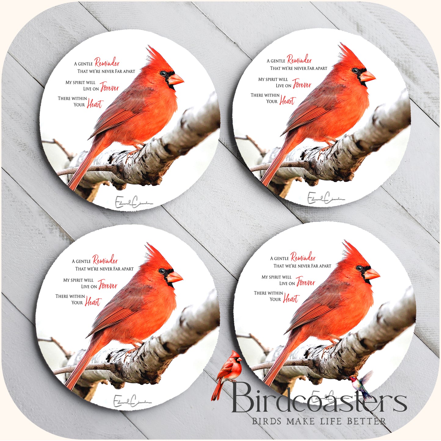 Cardinal with Poem - A Gentle Reminder