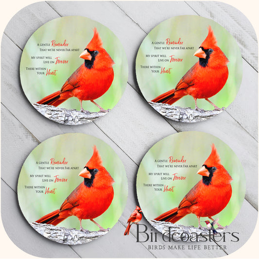 Cardinal with Poem - A Gentle Reminder