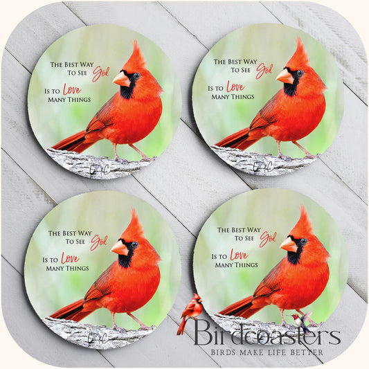 Cardinal with Poem - The Best Way