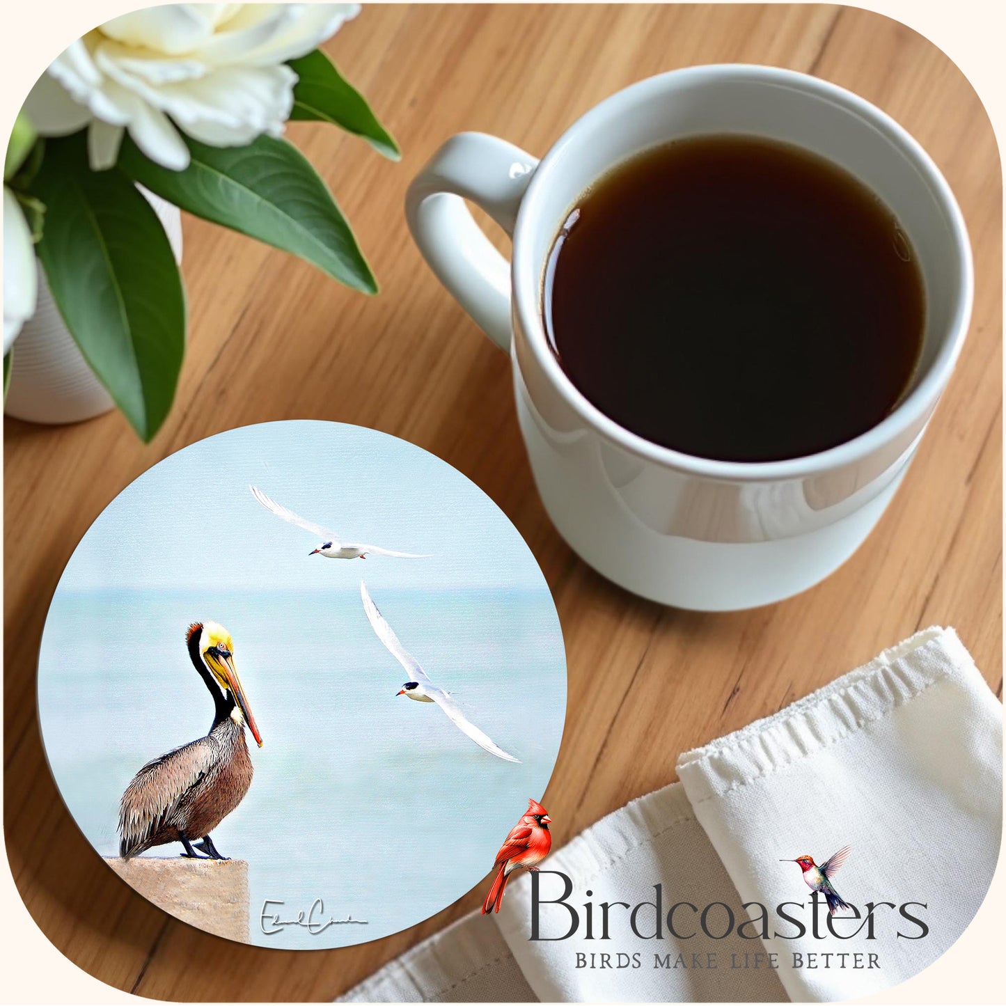 Pier Patrol - Pelican and Seagulls