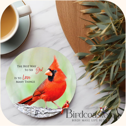 Cardinal with Poem - The Best Way