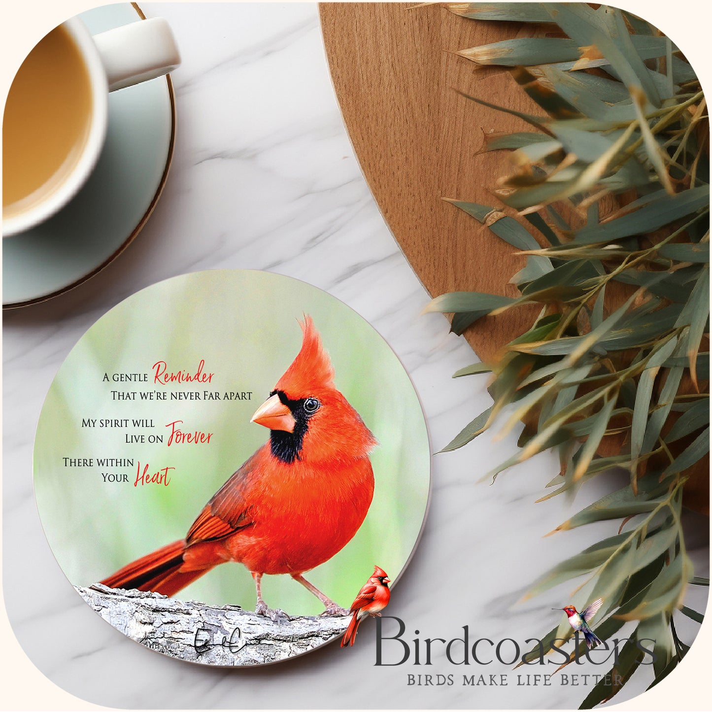 Cardinal with Poem - A Gentle Reminder