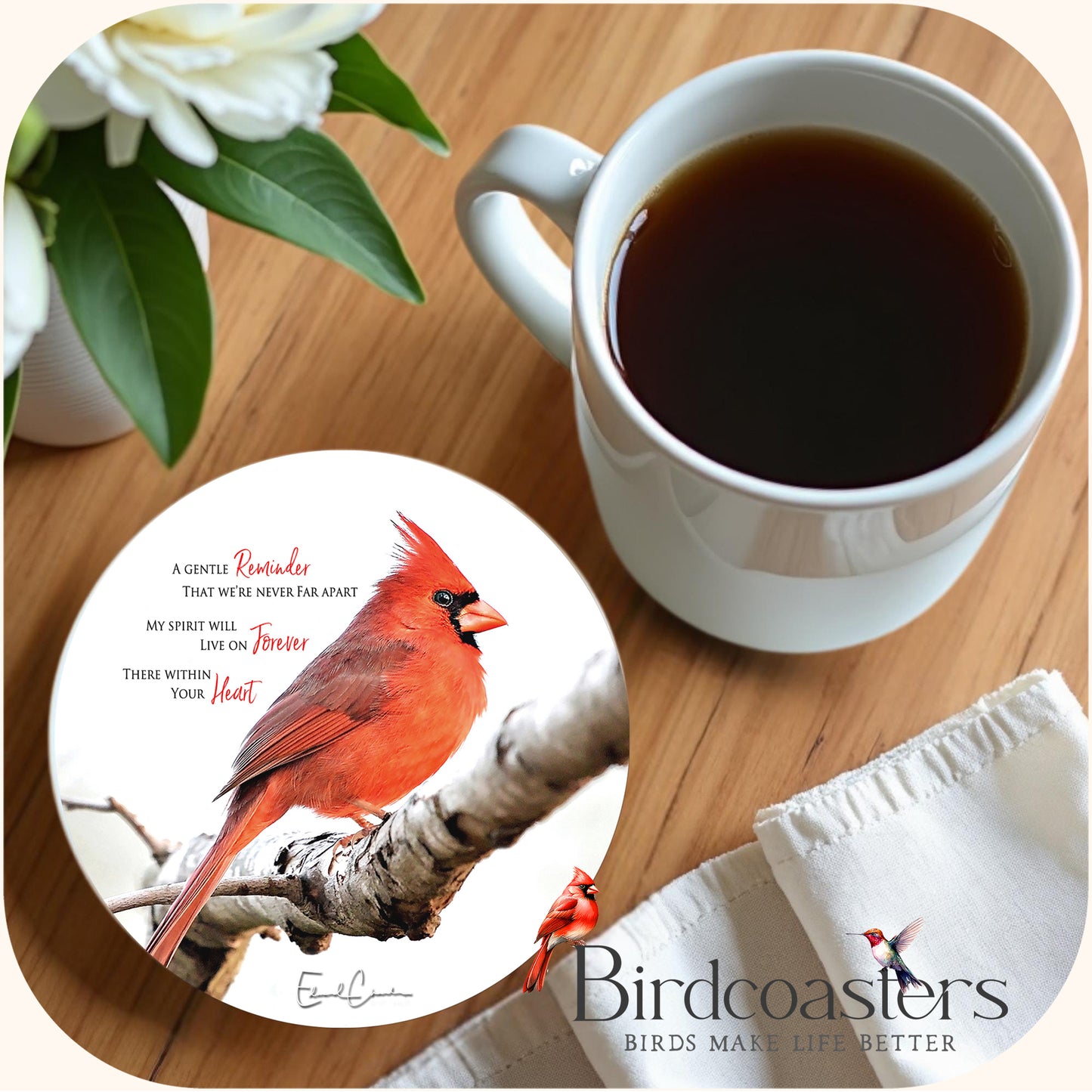 Cardinal with Poem - A Gentle Reminder