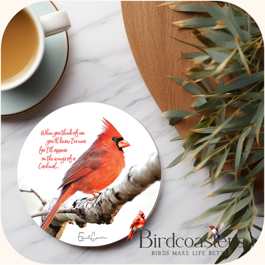 Cardinal with Poem - Wings of a Cardinal