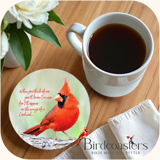 Cardinal with Poem - Wings of a Cardinal