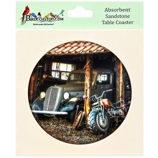 Dodge Sedan and Rokon Motorcycle